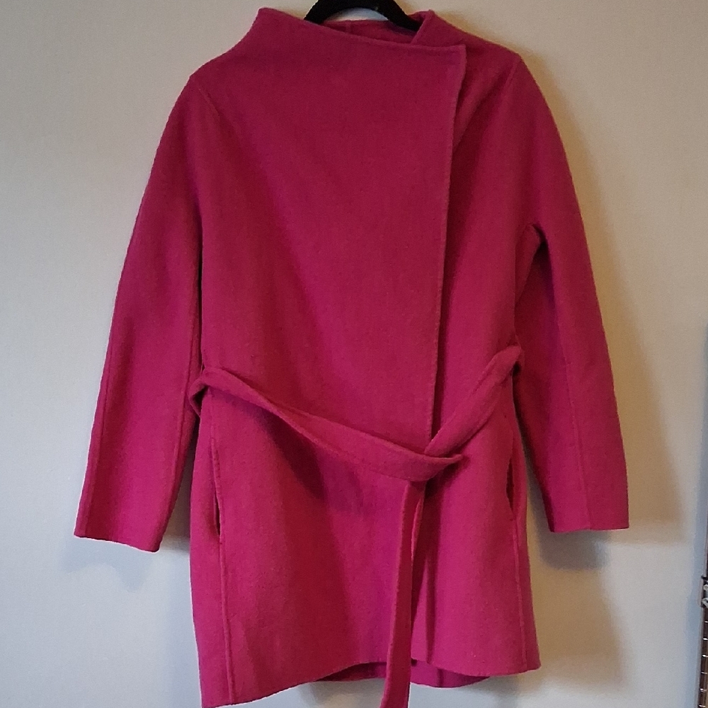 Women's Pink Belted Coat